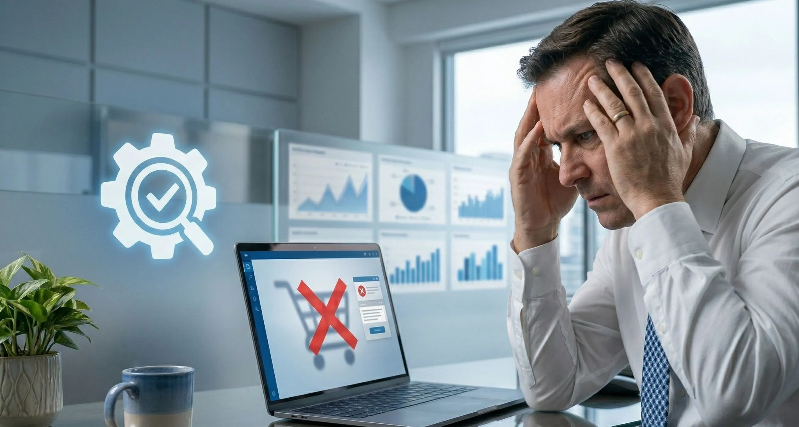 Frustrated user due to transaction failure on laptop