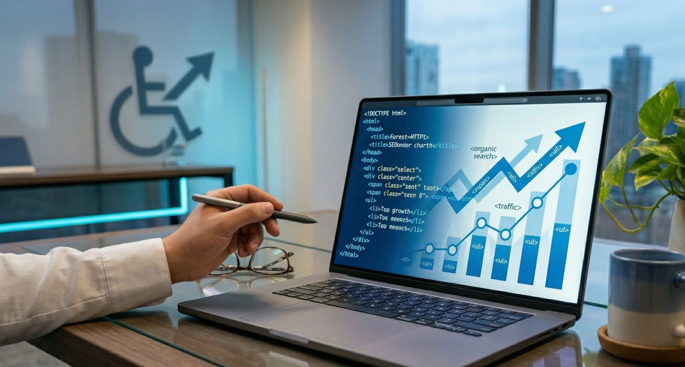 Structured web code combined with SEO growth graph